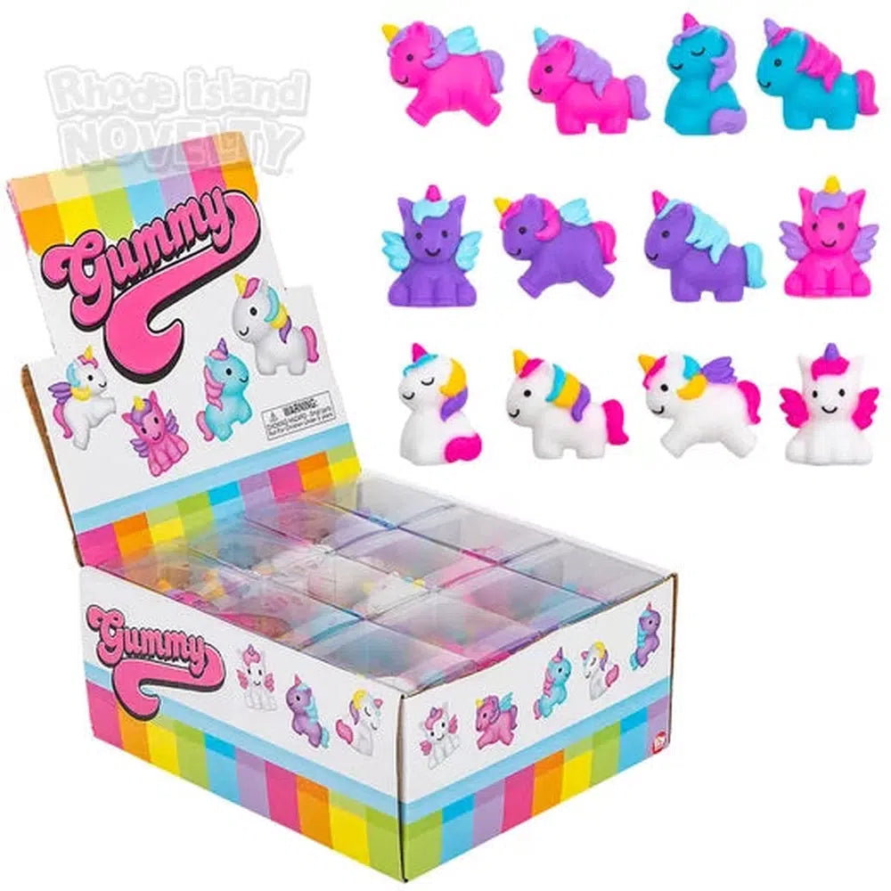 1.5-Inch Assorted Styles Gummy Unicorns - Colorful and Adorable Treats