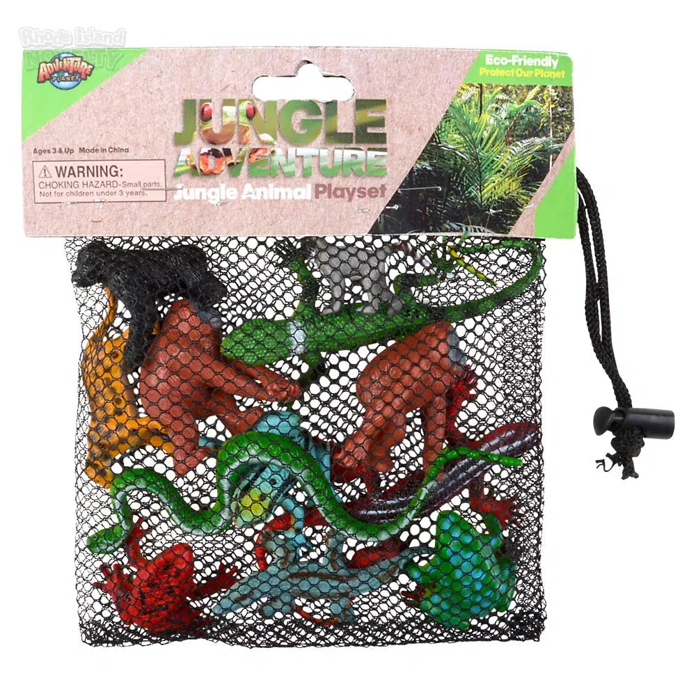 12-Piece Jungle Themed Mesh Bag Play Set Ideal for Various Occasions