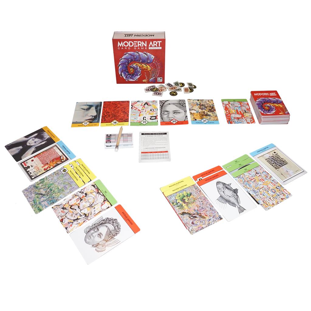Exciting Modern Art Collecting Card Game for 2 - 5 Players
