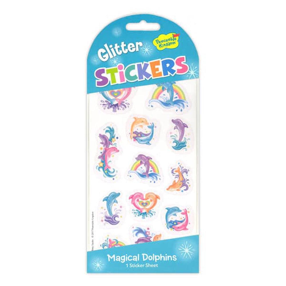 Enchanting Magical Dolphin Glitter Sticker Pack for All Ages