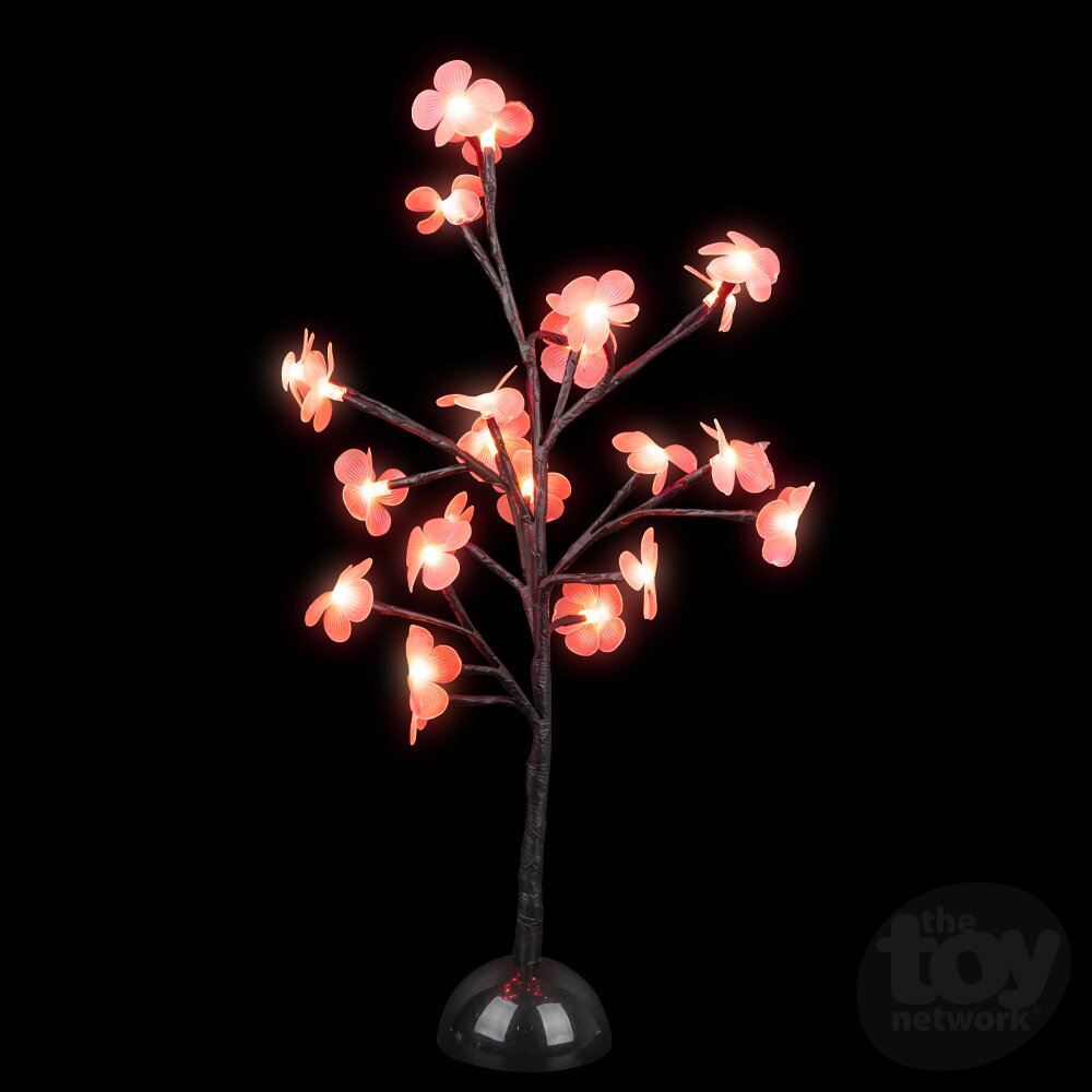 18-Inch Artificial Cherry Blossom Tree Decorative LED Lamp for Room and Dorm