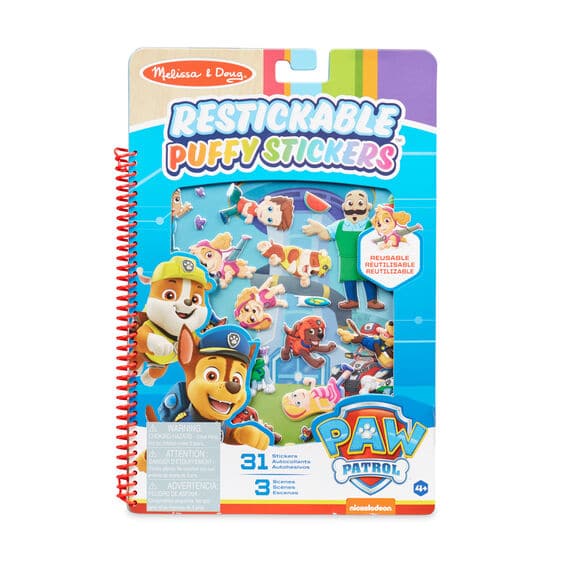 PAW Patrol Reusable Puffy Sticker Pad for Creative Kids