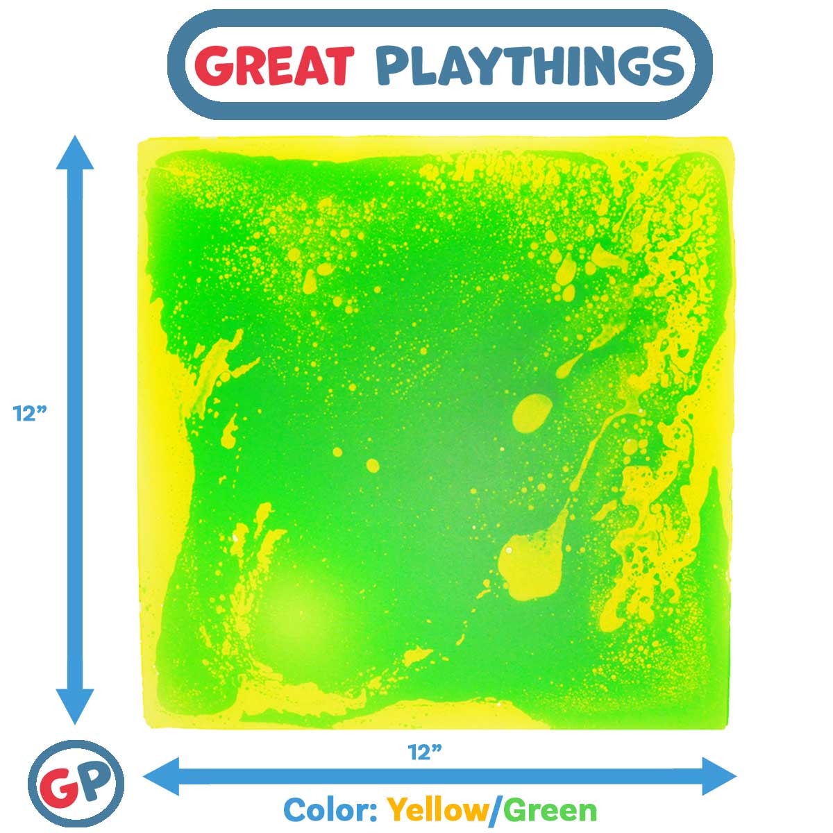 11.8 Square Inches Modular Liquid-Filled Sensory Floor Tile for Various Uses