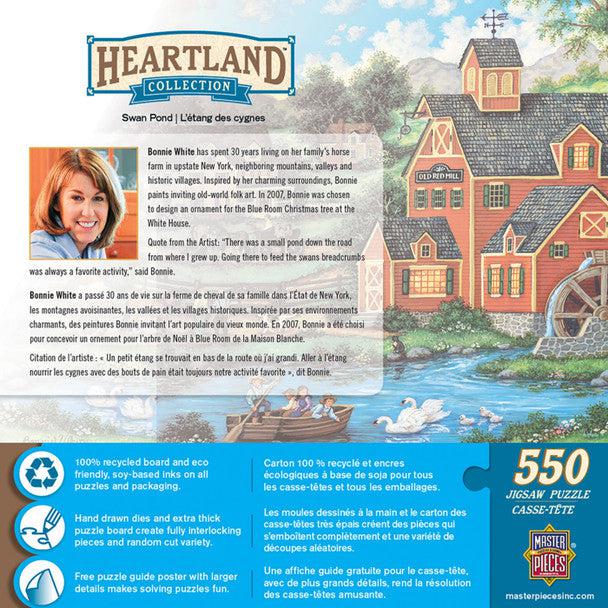 Heartland Collection - 550 Piece Swan Pond Puzzle by Bonnie White