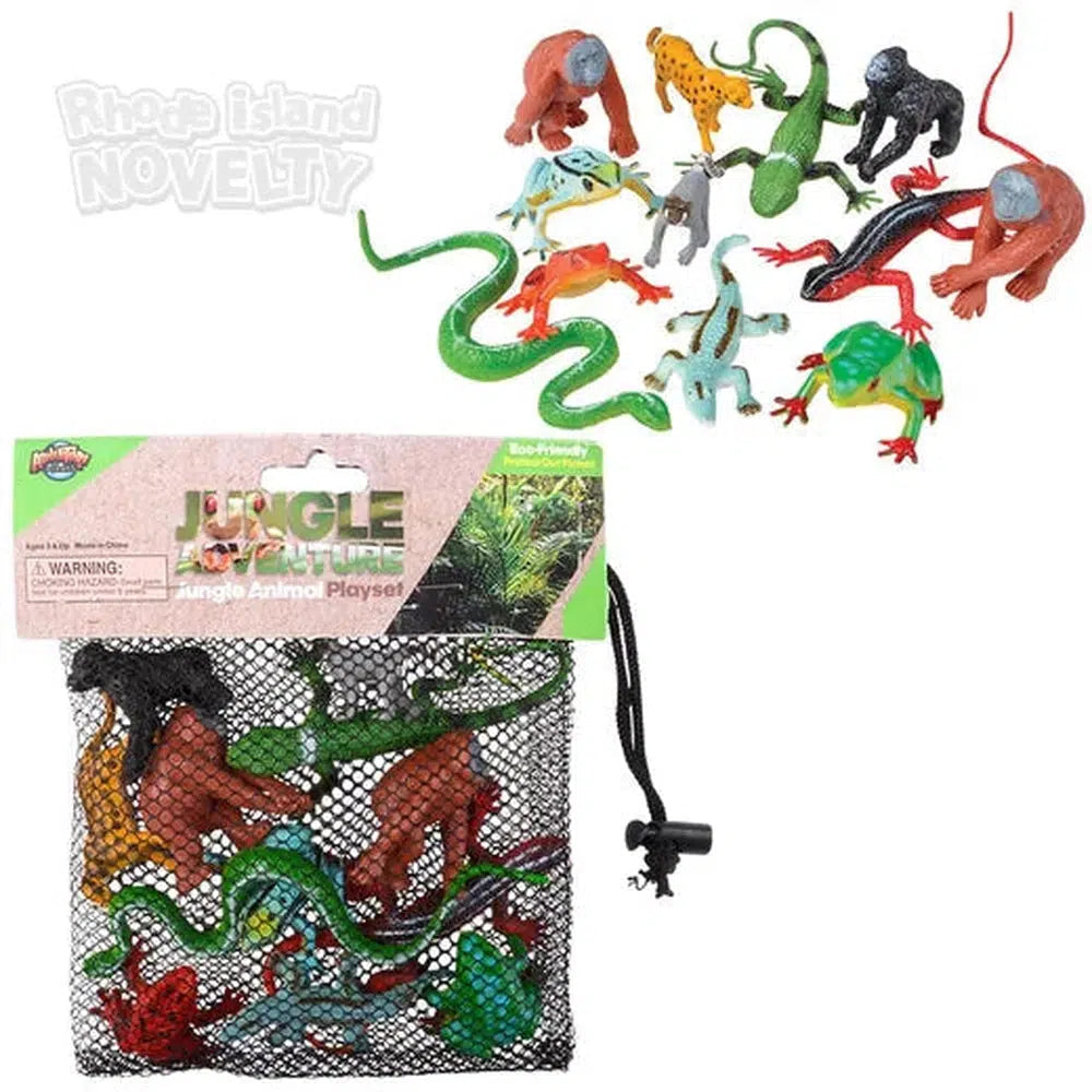 12-Piece Jungle Themed Mesh Bag Play Set Ideal for Various Occasions