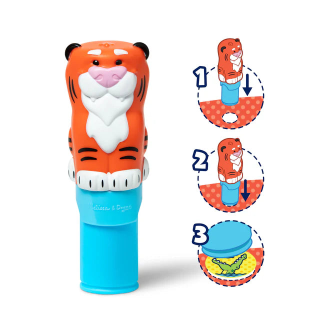 Melissa & Doug Sticker WOW! Activity Pad and Sticker Stamper Set Featuring Tiger Themed Fun