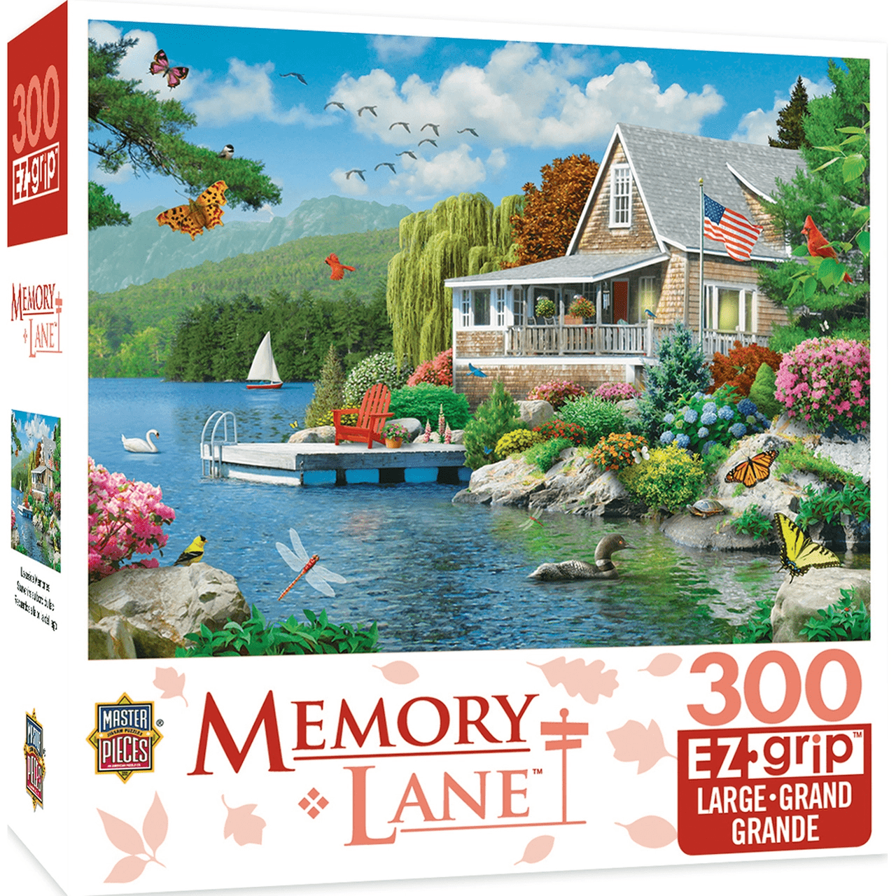 300 Piece EZ Grip Jigsaw Puzzle - Memory Lane Collection: Lakeside Memories