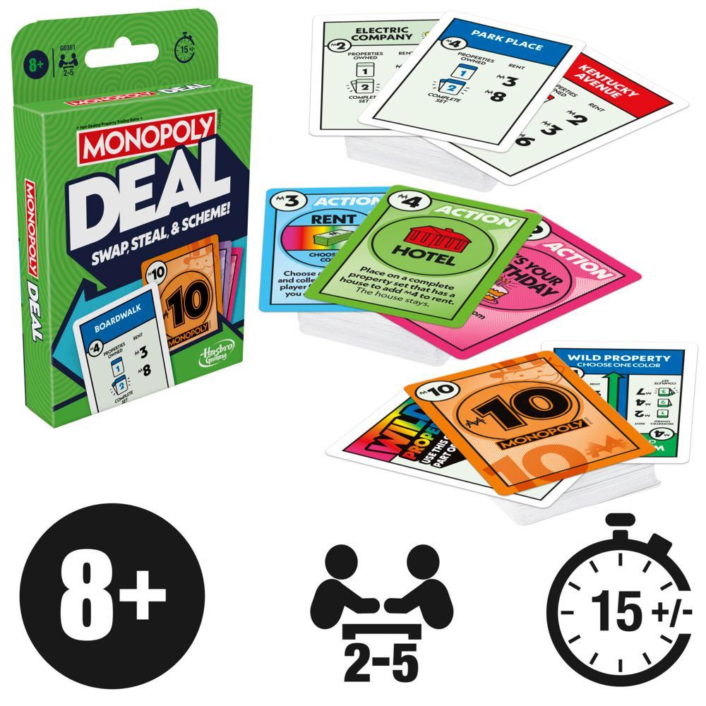 Fast - Paced Monopoly Deal Card Game for Ages 8 and Up, 2 - 5 Players