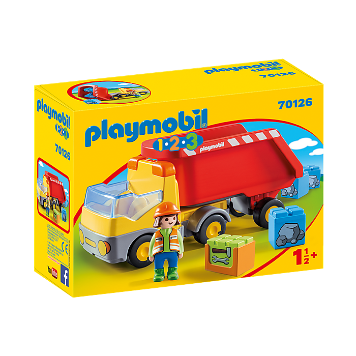 1.2.3. Construction Dump Truck Toy for Little Builders