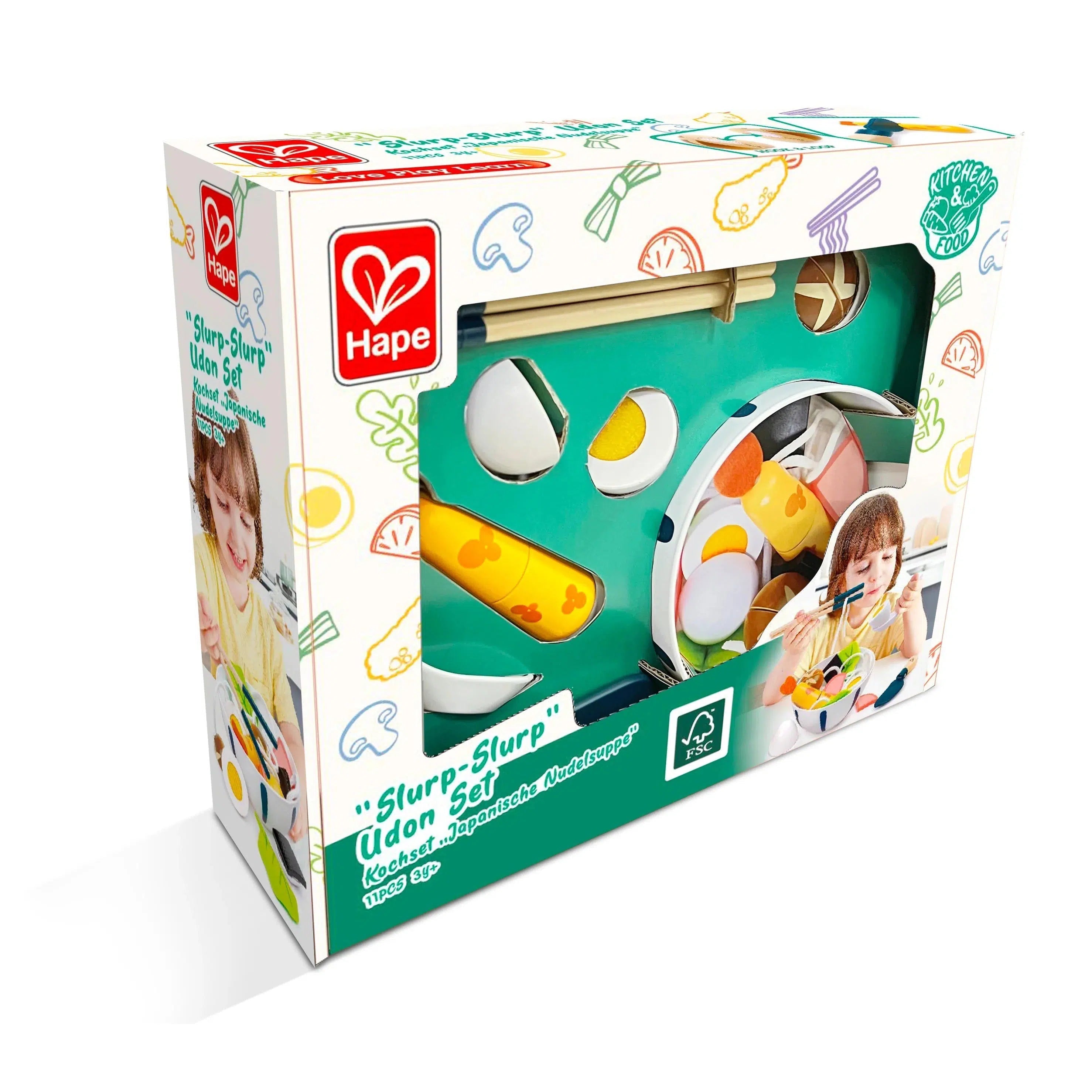 Hape Interactive Slurp-Slurp Udon Toy Set for Kids Aged 3 and Above