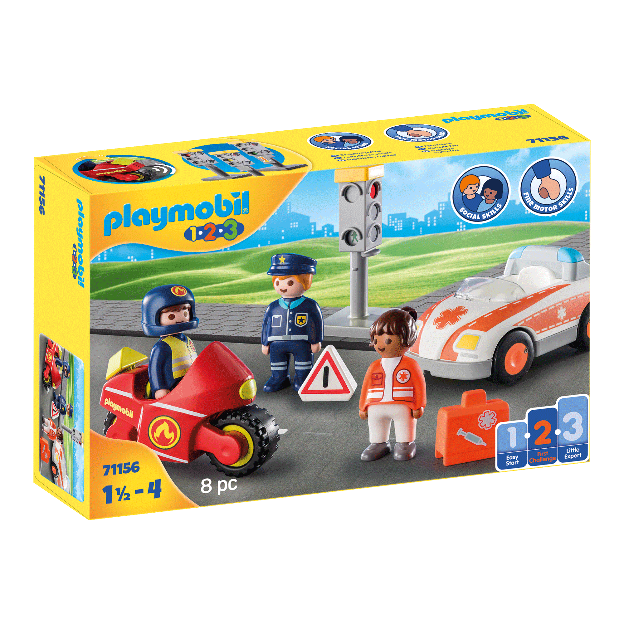 PLAYMOBIL 1.2.3 Stage 2 - First Challenge Everyday Heroes Play Set