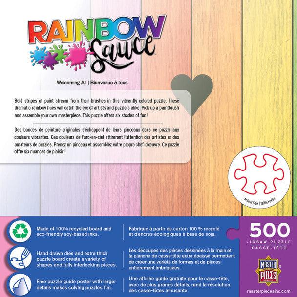 Rainbow Sauce 500-Piece Puzzle - A Welcoming and Colorful Jigsaw for All Ages