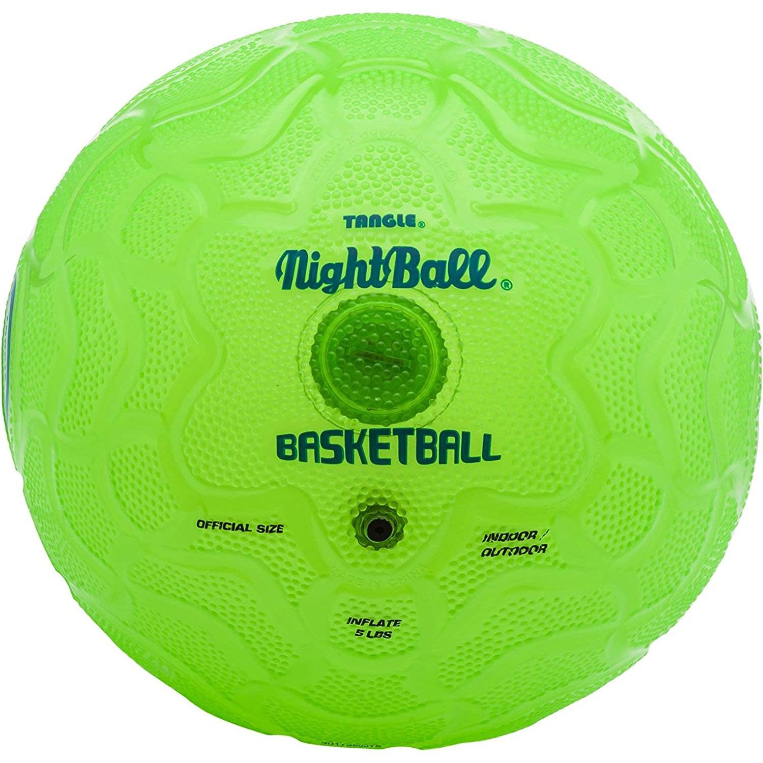 Green Night Glow - in - the - Dark Light - Up Basketball with LED