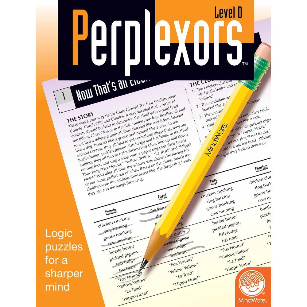 Challenging Deductive Logic Puzzle Books - Perplexors Level D for Ages 12 to 14