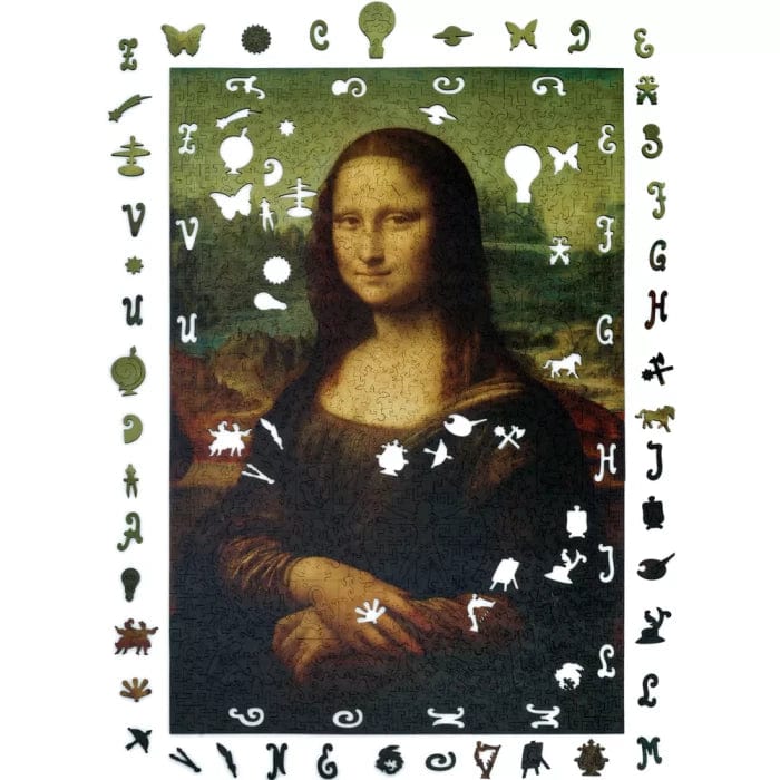 1000-Piece Mona Lisa High-Quality Wooden Puzzle for Renaissance Enthusiasts