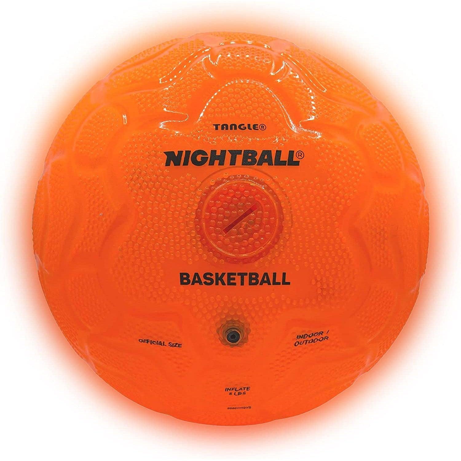 Orange Glow-in-the-Dark LED Light-Up Basketball by Tangle Creations