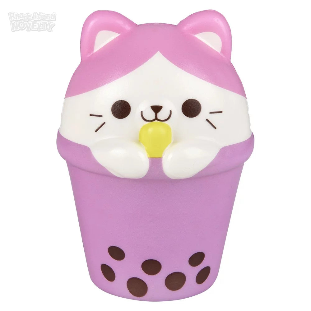 Squishy Bubble Tea-Shaped Animal Fidget Toy Set of 5