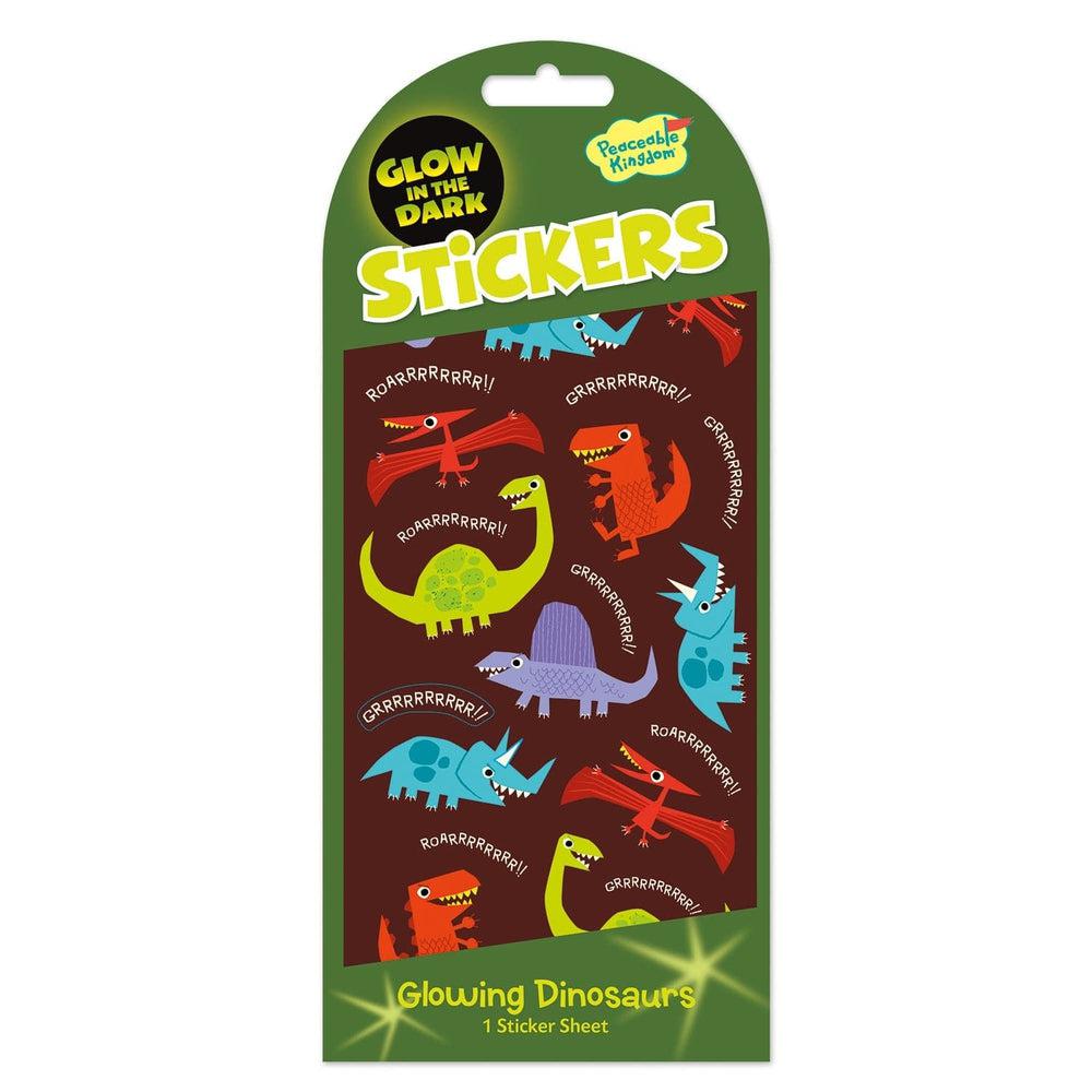 Epic Glow-in-the-Dark Dinosaur Sticker Pack for Prehistoric Decor