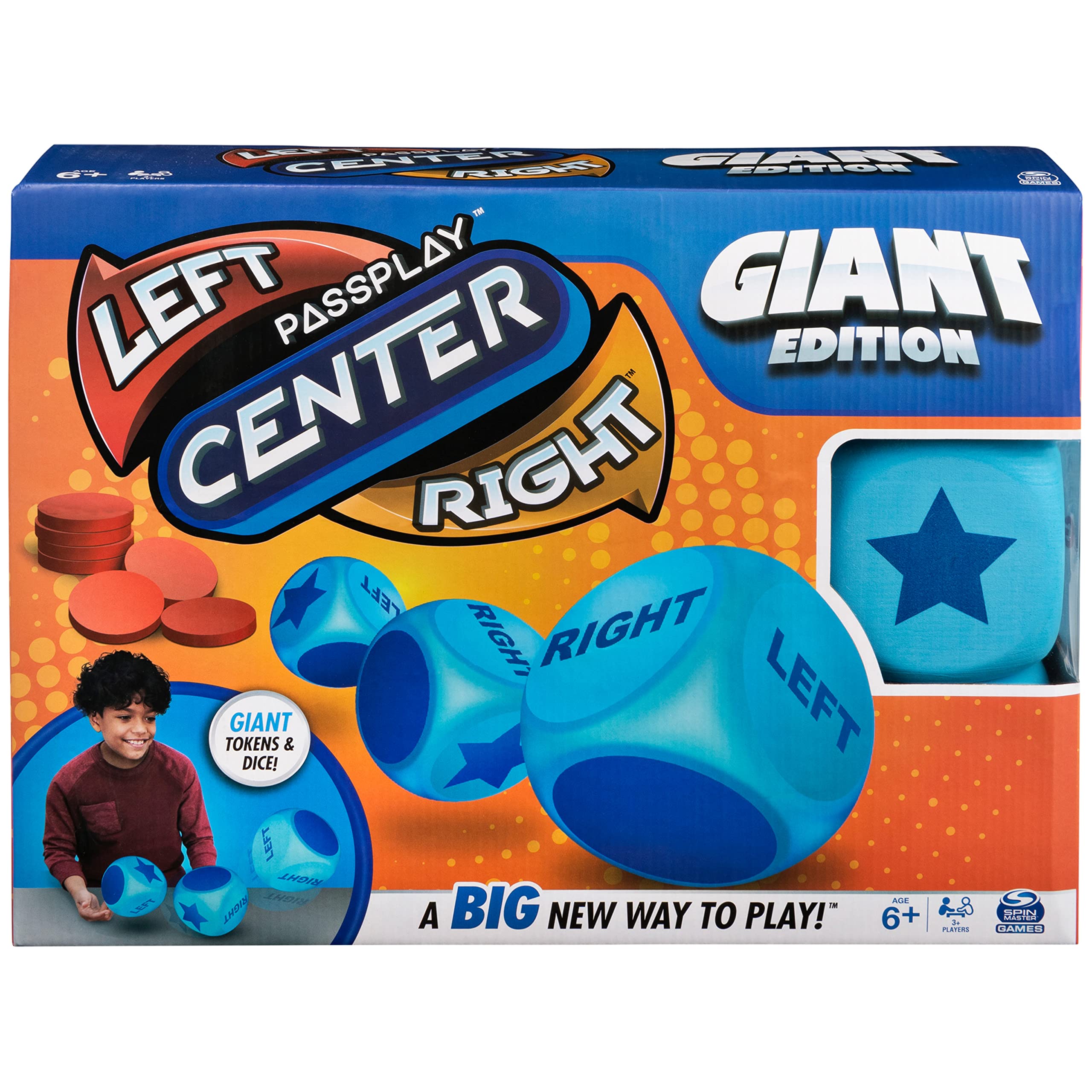 Giant-Sized Left Right Center Family Dice Game