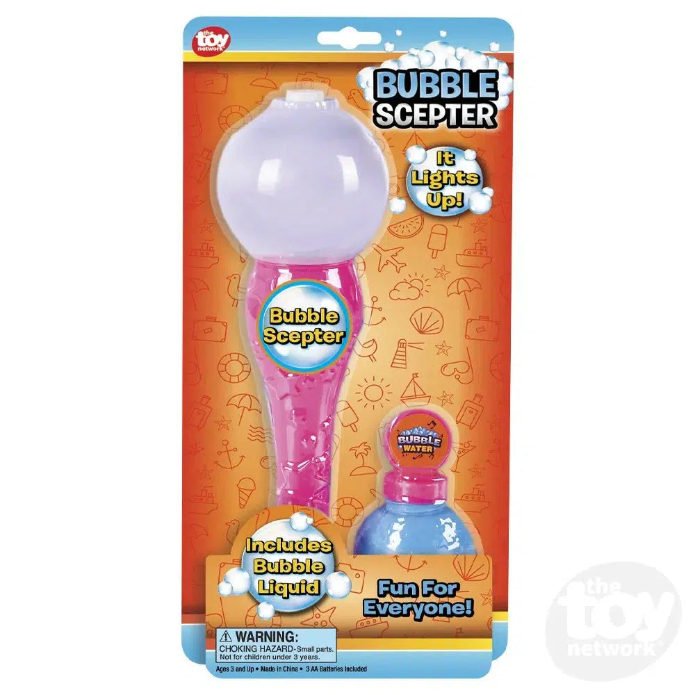 13.5-Inch Light-Up Bubble Scepter Toy with Music in Blue, Green or Pink
