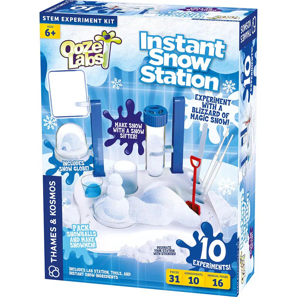 Ooze Labs Instant Snow Creation Station - A Fun Indoor Snow Experience Kit