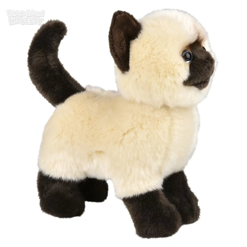 12-Inch Heirloom Standing Plush Siamese Cat Toy