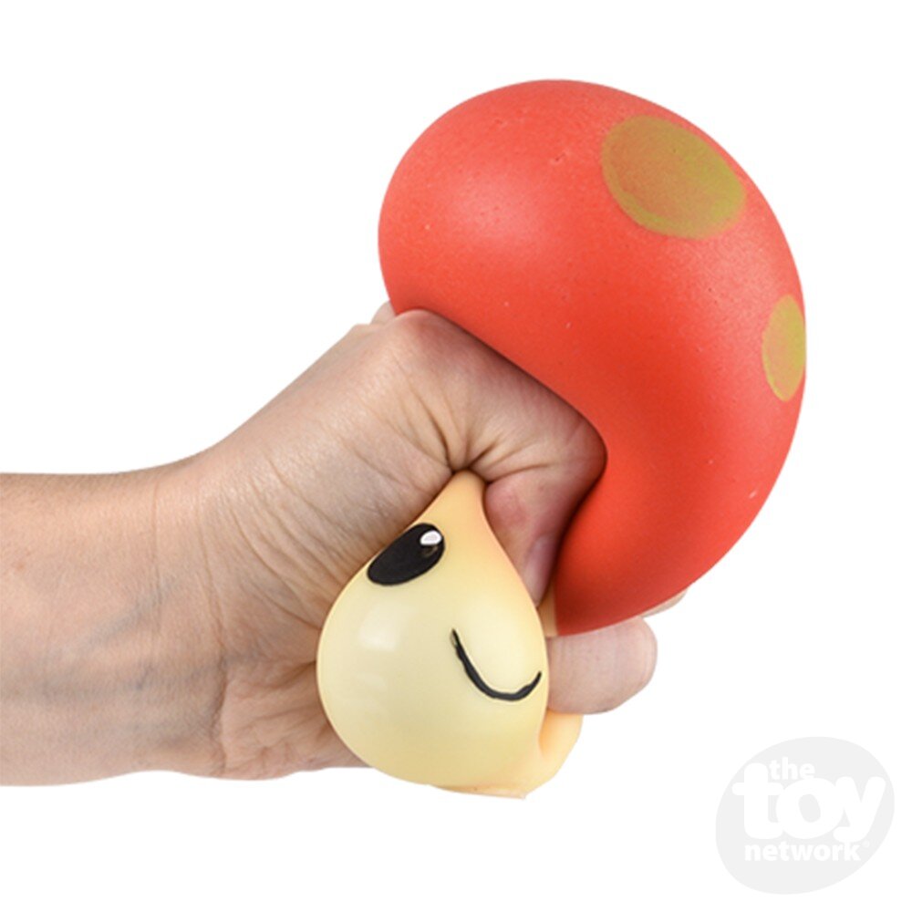 3.25 - Inch Squishable and Stretchable Mushroom Toy for Stress Relief
