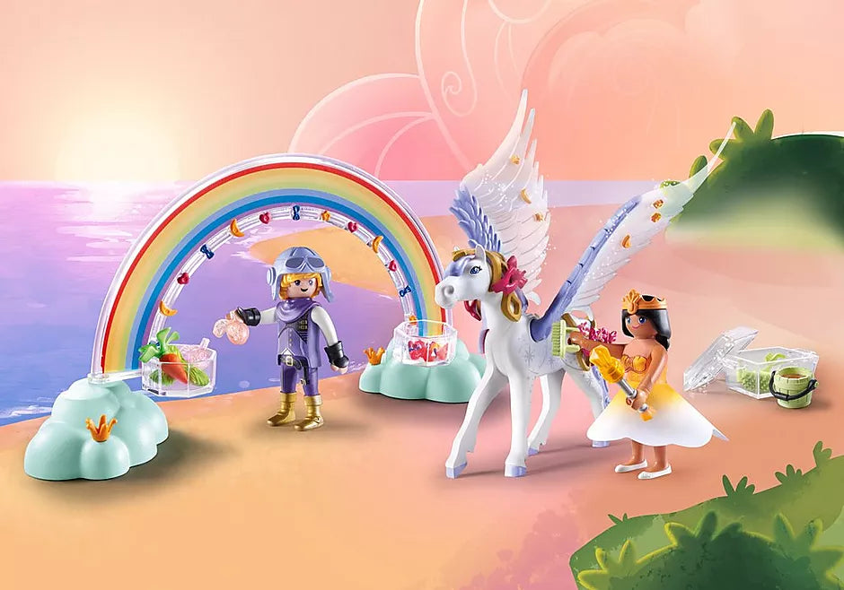 Enchanting Princess Magic Set: Pegasus with Rainbow in Cloud Realm