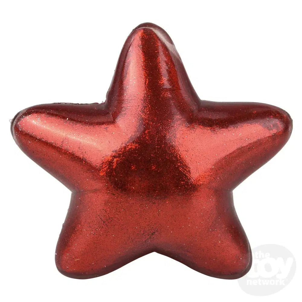 3 Pieces of Squishy Sticky Glittery Star Stress - Relief Toys