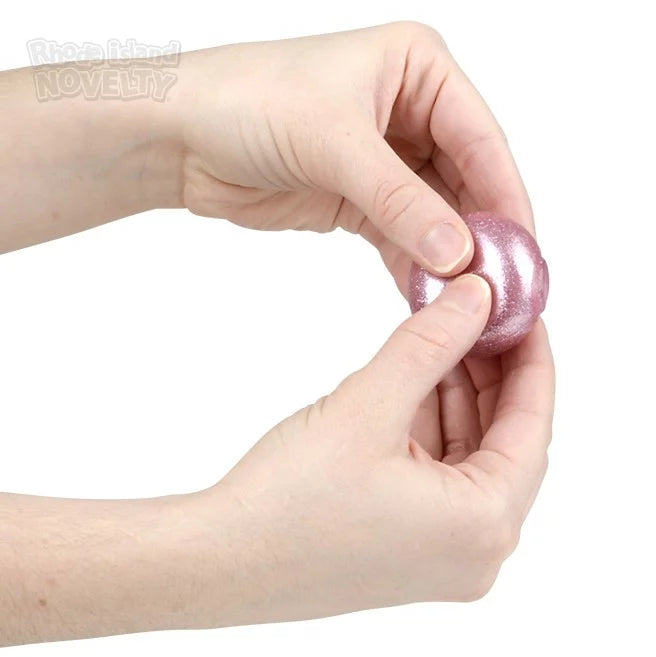 Pack of Three 1.6-Inch Squishy and Sticky Metallic Spheres
