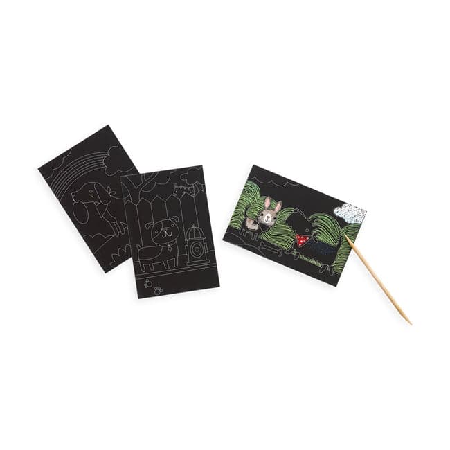 Mini Playful Pups Themed Scratch and Scribble Art Craft Kit for Kids