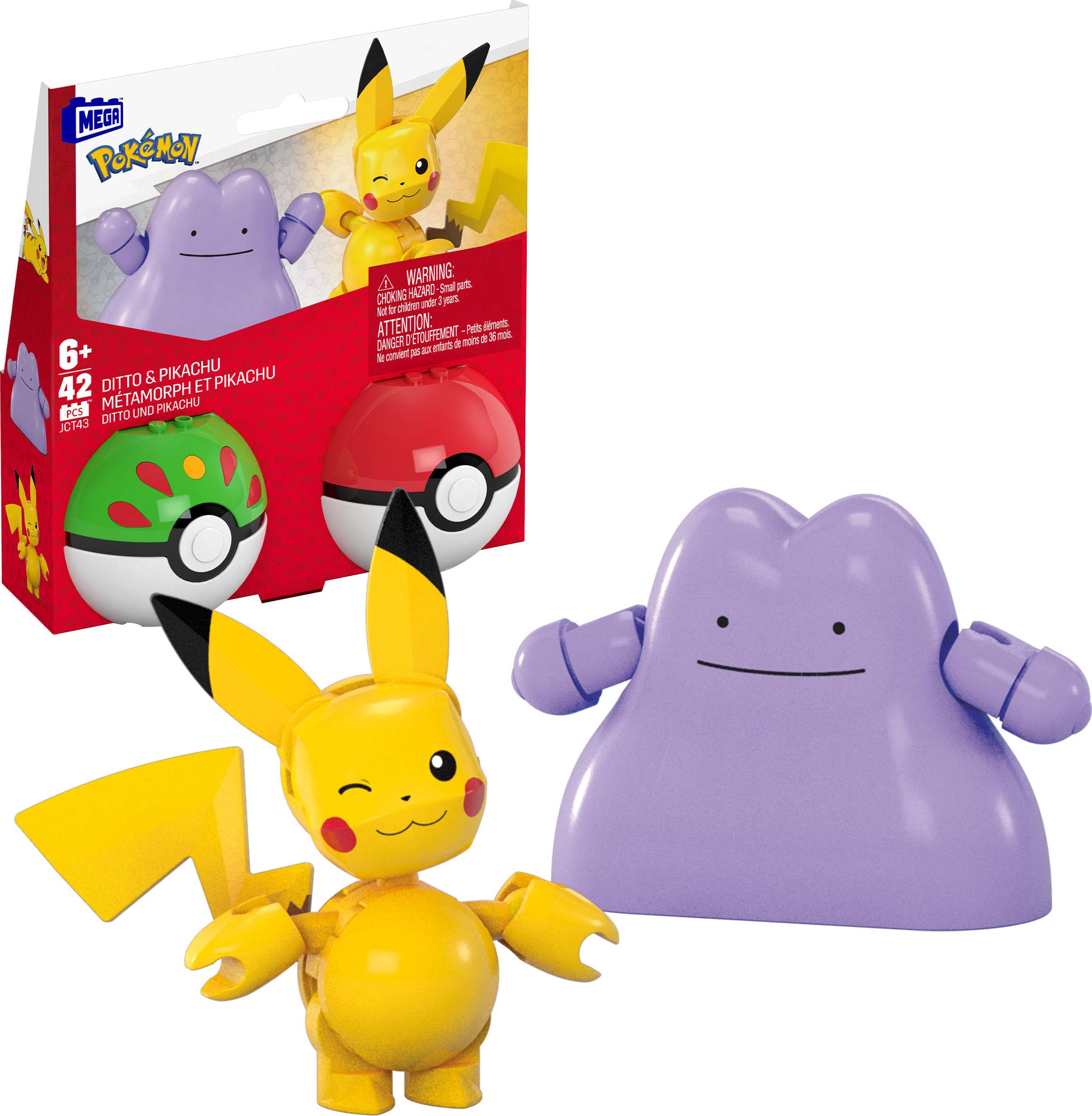 Mega Construx Pokémon Building Set - Pikachu & Ditto 2-Pack