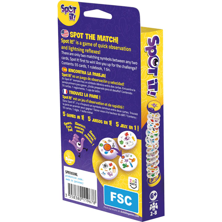 Spot It! Classic - A Lightning-Fast Symbol Matching Card Game