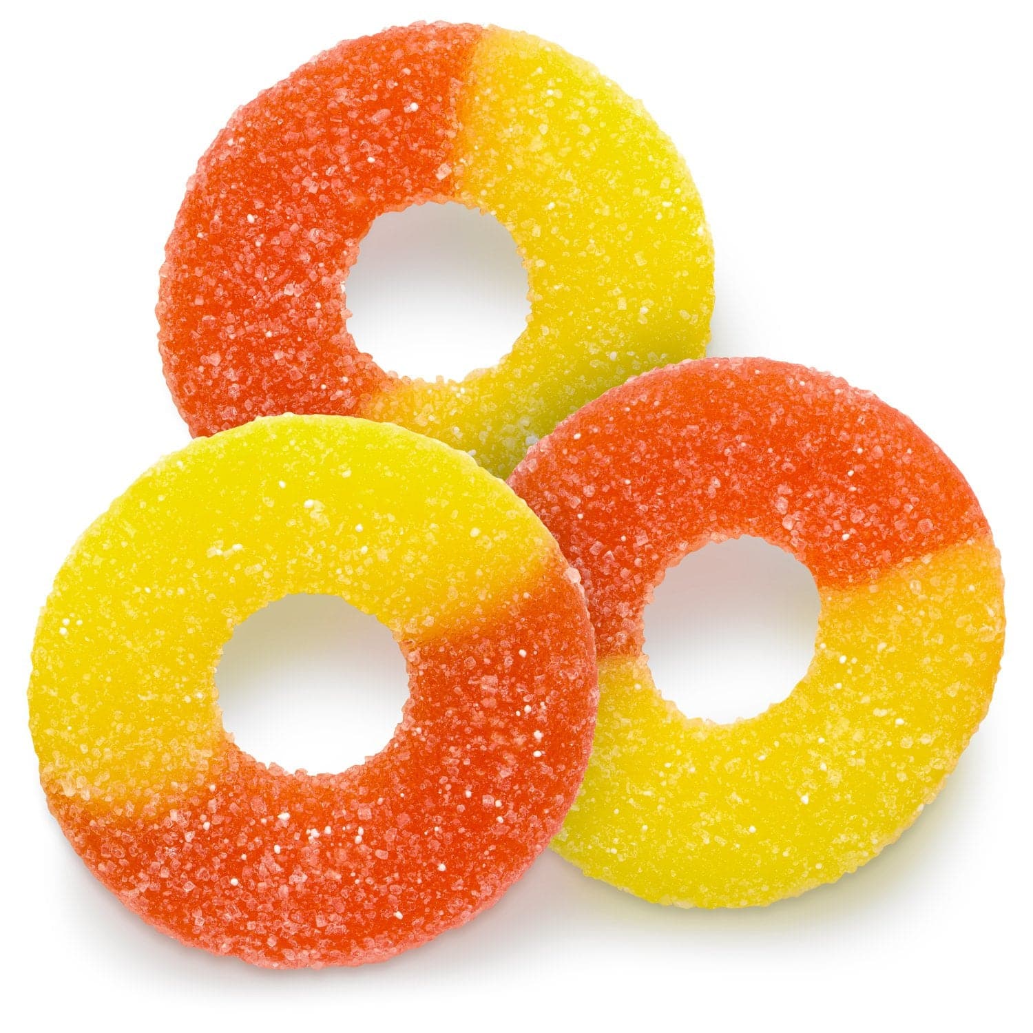 4.5 lb. Bag of Delicious Albanese Gummi Peach Rings - Perfect Gummy Treat
