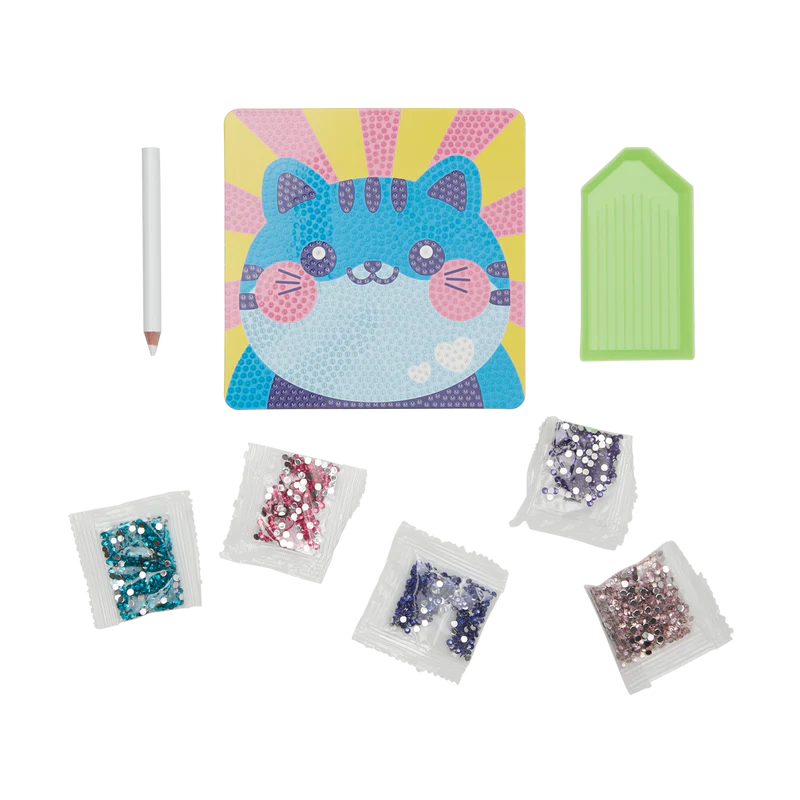 OOLY Razzle Dazzle Do - It - Yourself Mini Gem Art Craft Kit Featuring an Adorable Cat