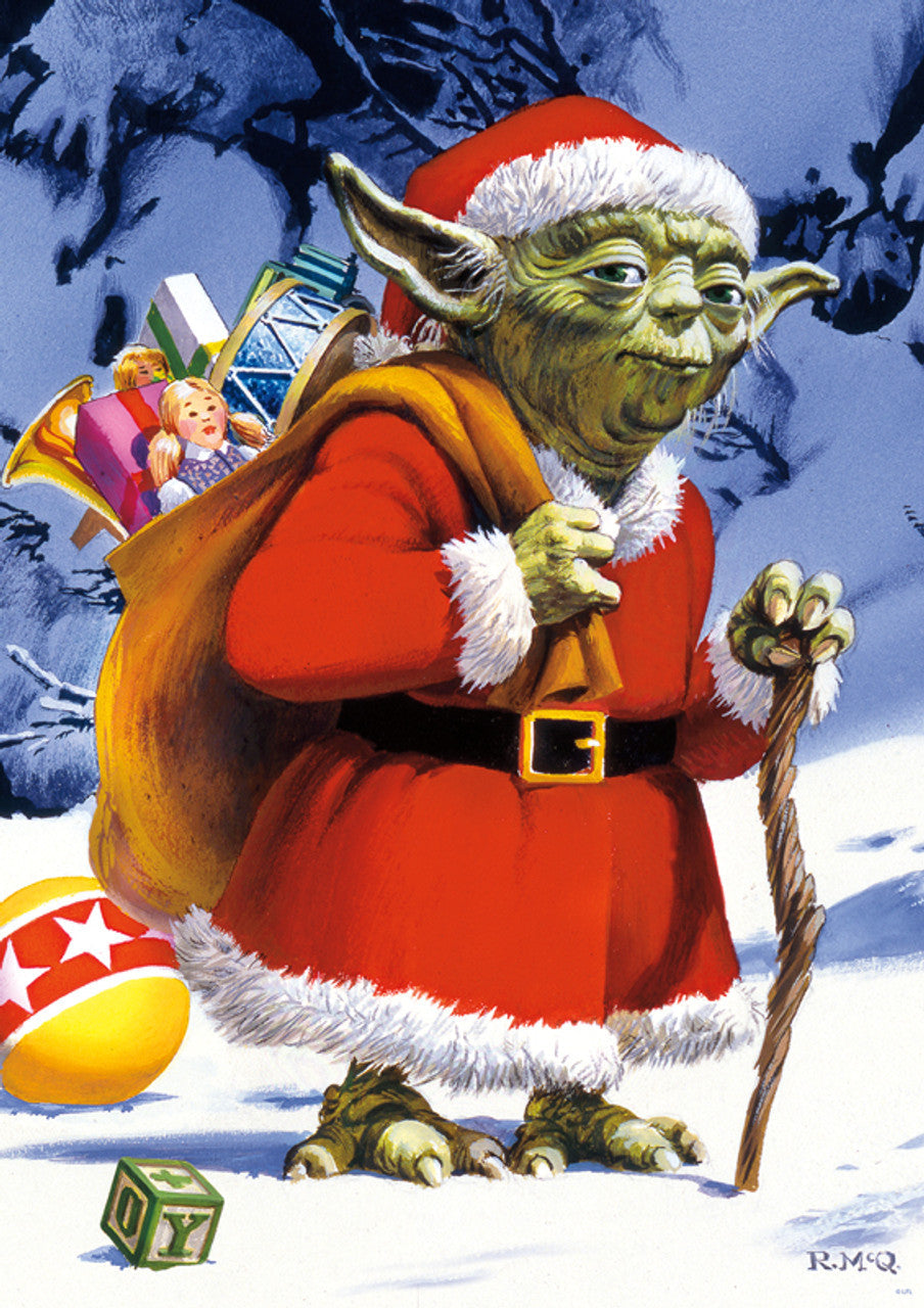 Star Wars 300-Piece Large Jigsaw Puzzle Featuring Holiday Yoda