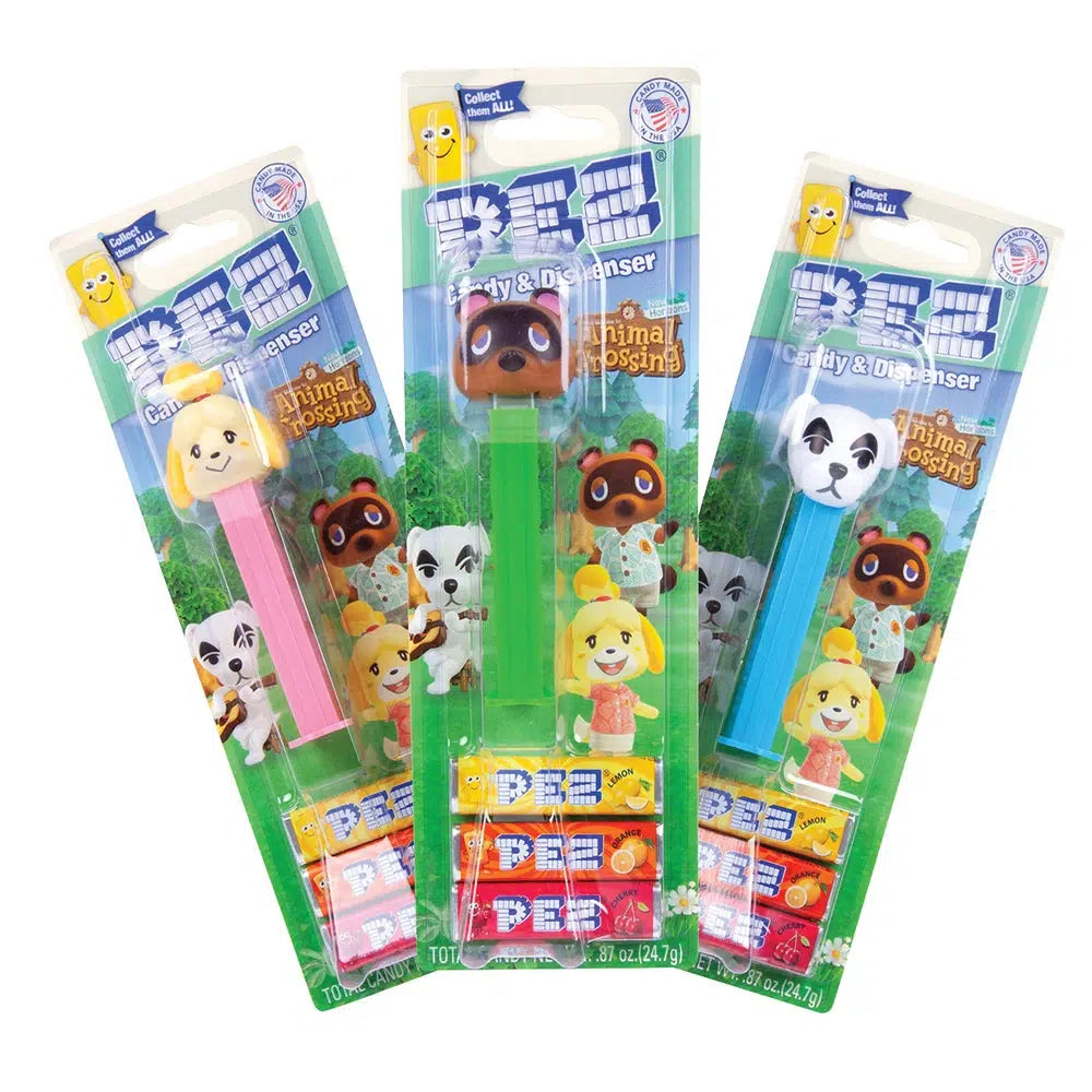 Animal Crossing Themed PEZ Dispenser Blister Card with Various Assorted Styles