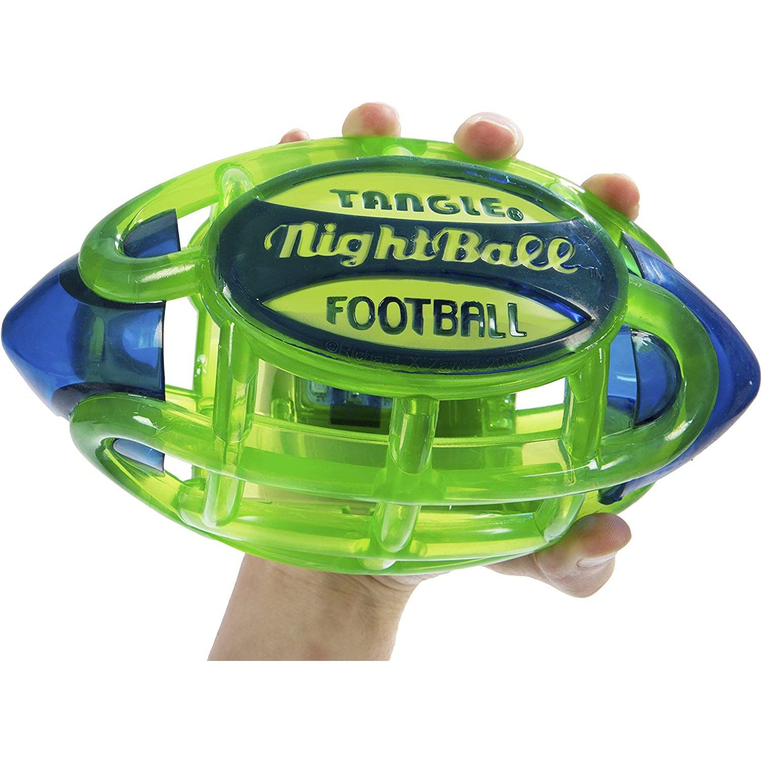 Blue/Green Nightball Matrix Football: Glow-in-the-Dark and Light-Up for Night Play