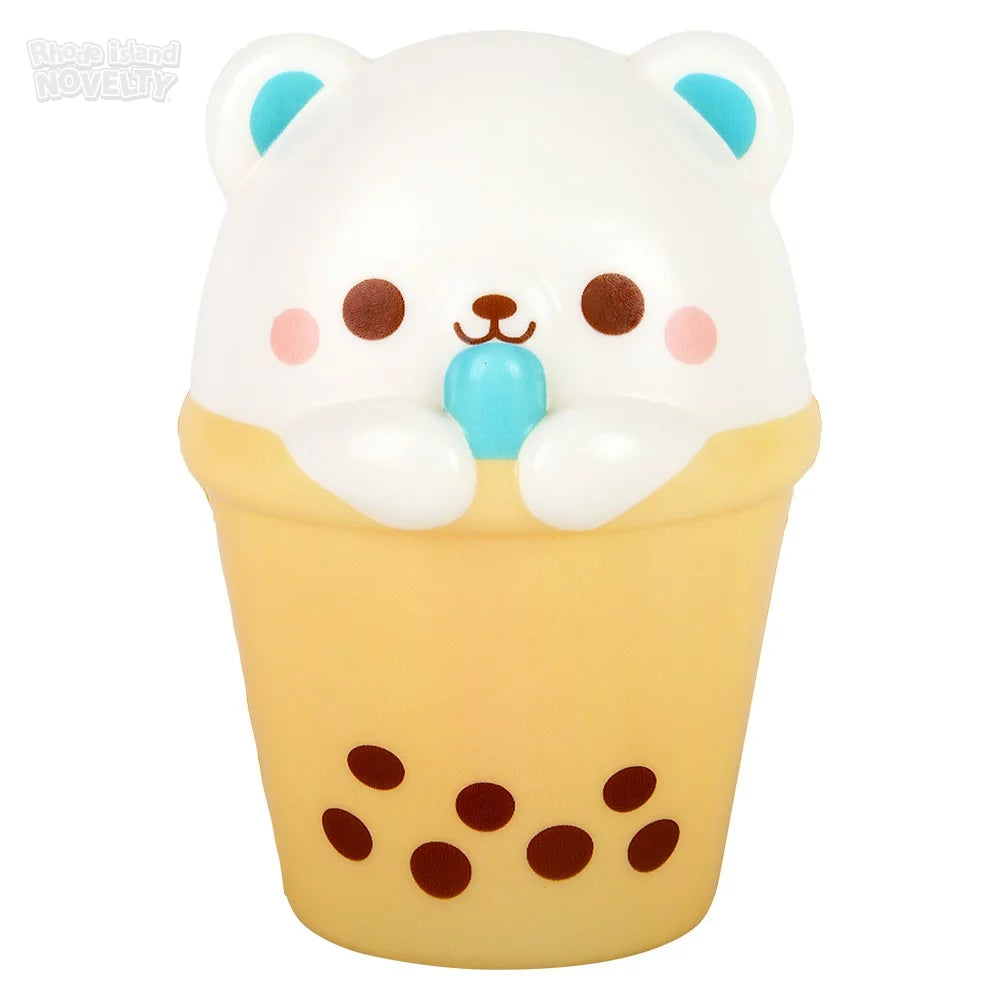 Squishy Bubble Tea-Shaped Animal Fidget Toy Set of 5