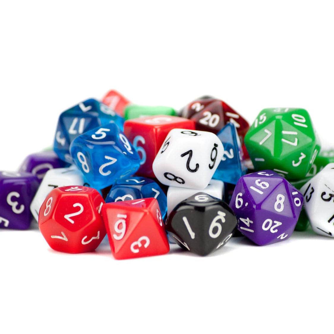 100+ Pieces of Multi - colored Random D10 Polyhedral Dice Set