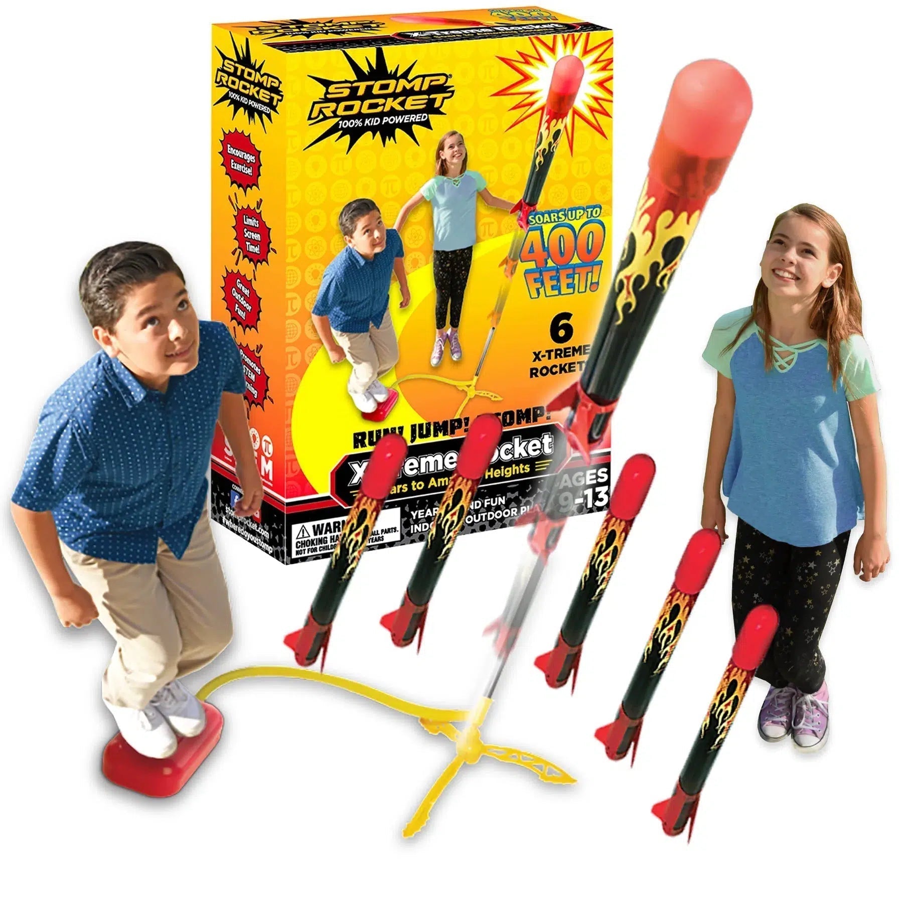 Stomp Rocket X-Treme: High - Flying, Kid - Powered Outdoor Rockets Soaring Up to 400 Feet