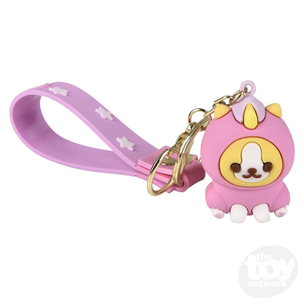 Two Adorable Kawaii Animal-themed Wristlet Clip-ons for Fashion Accessorizing