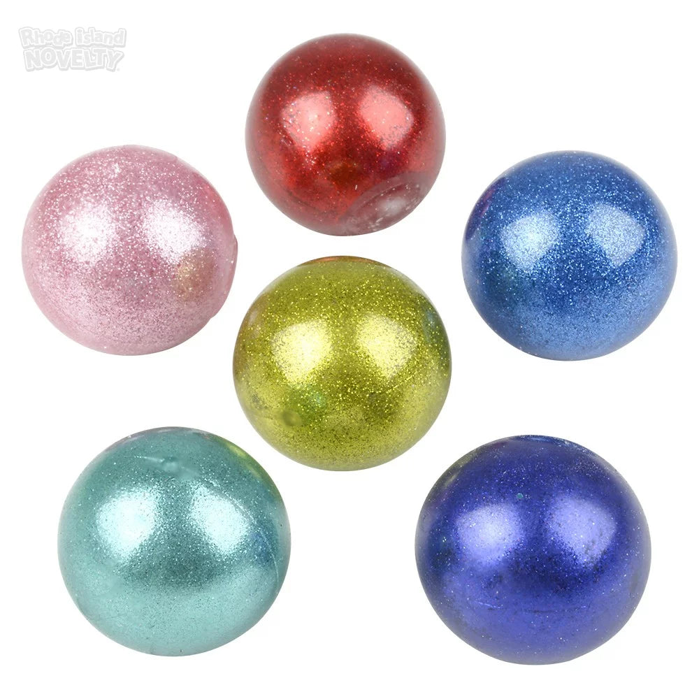 Pack of Three 1.6-Inch Squishy and Sticky Metallic Spheres