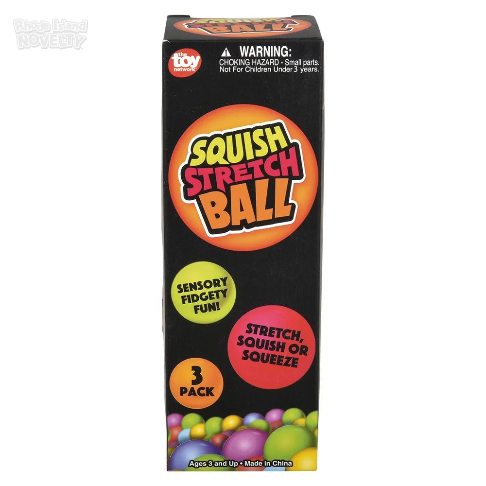 3-Pack Box of 1.75-Inch by 45mm Mini Squishable and Stretchable Gummy Stress Relief Balls