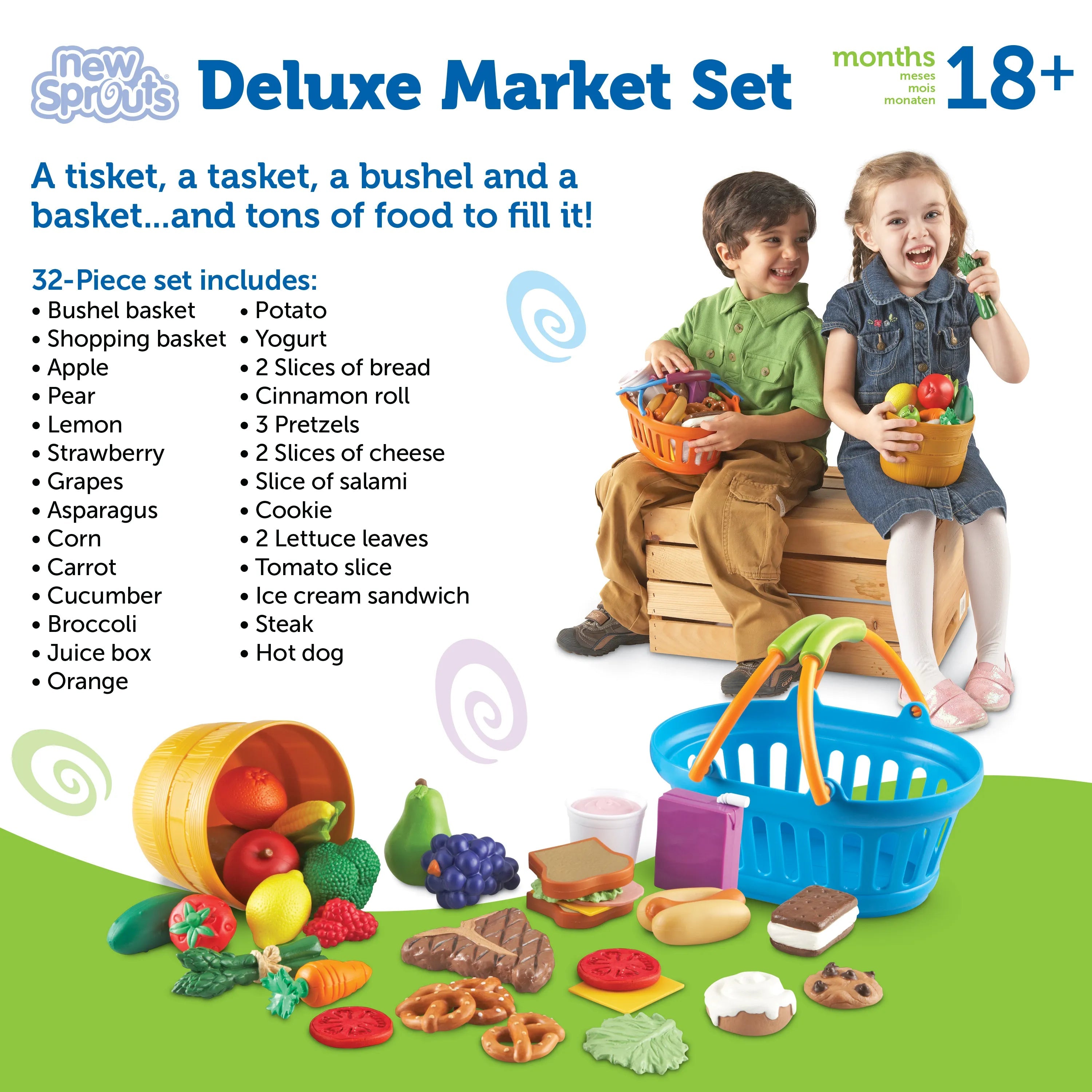Deluxe New Sprouts Market Role - Play Set for Little Hands