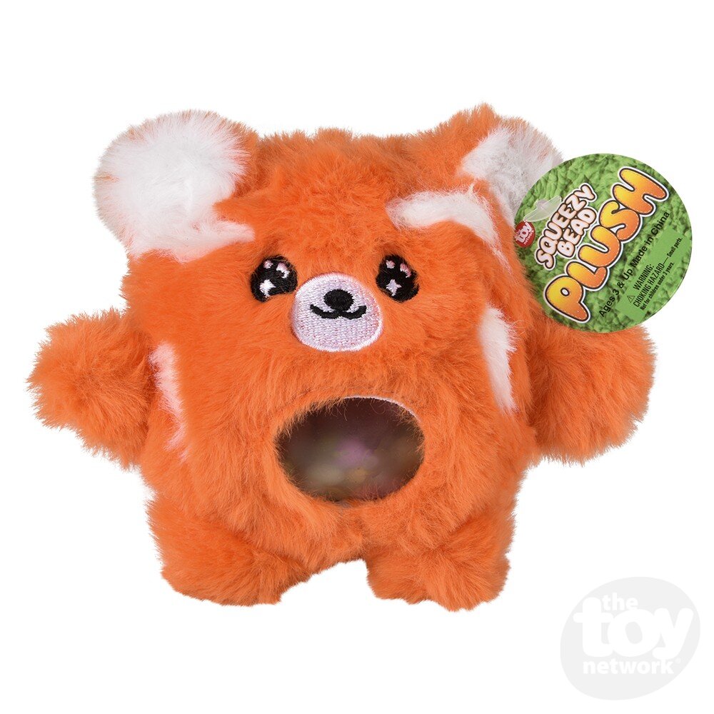 3 Soft and Fidgety Red Panda Squeezy Bead Plush Toys