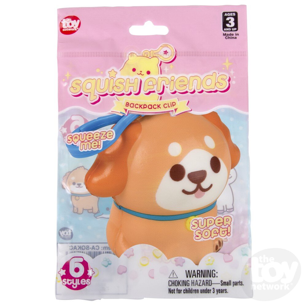 3.25-Inch Adorable Kawaii Squishy Animal Backpack Clip for Fidgeting
