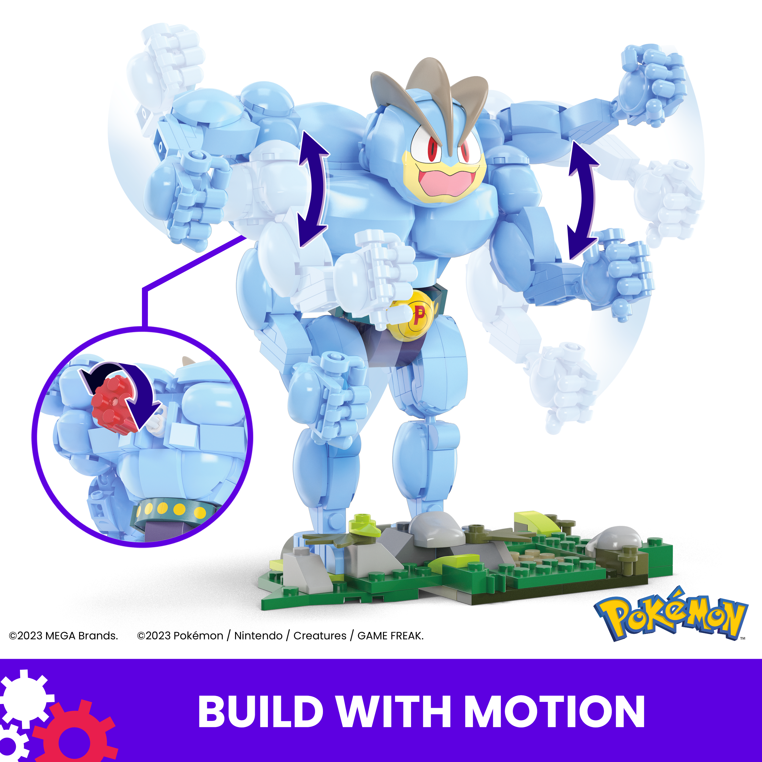 MEGA Construx Buildable 7-Inch Pokémon Machamp with Punching Motion