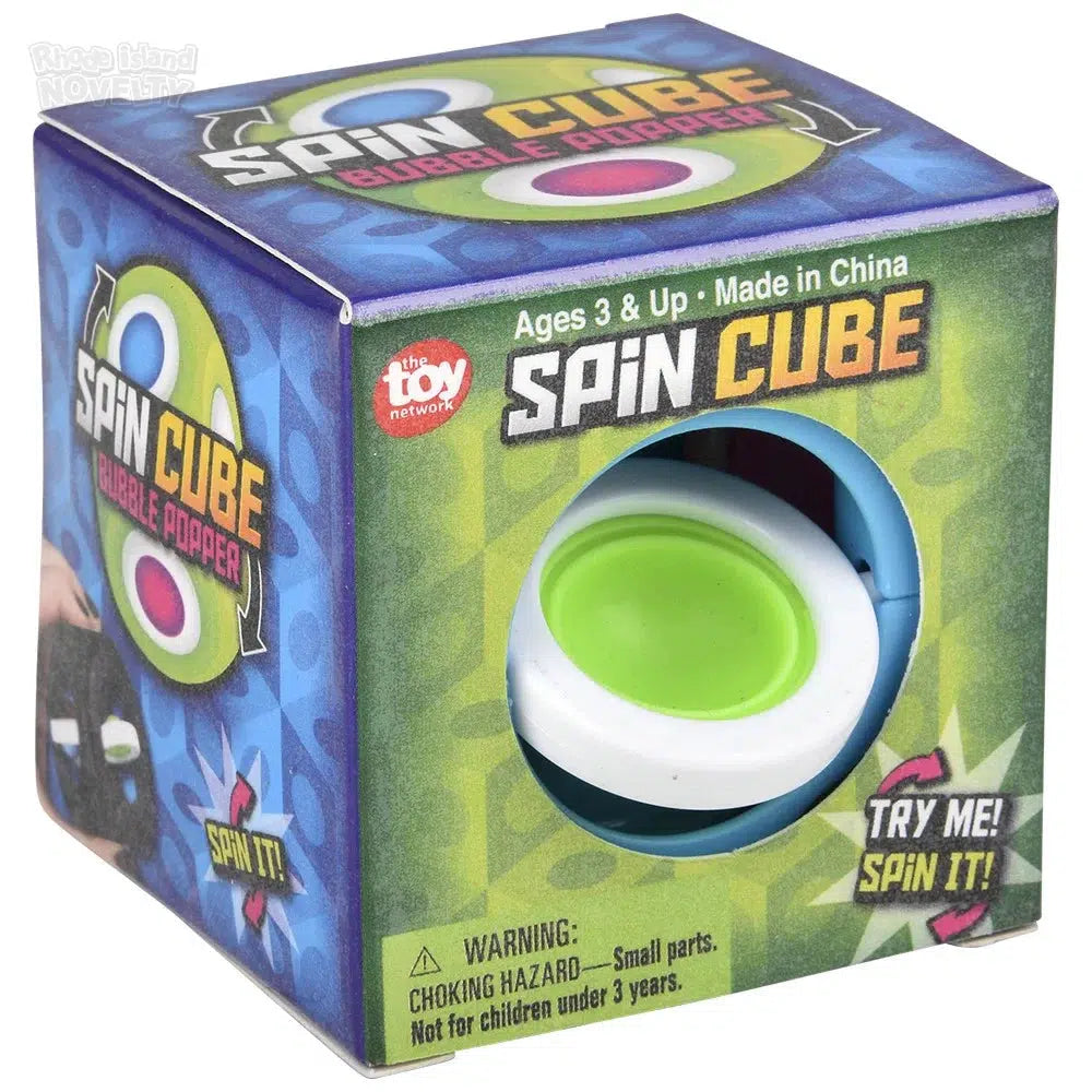 Two-piece Spinning Cube Fidget Toy for Stress Relief