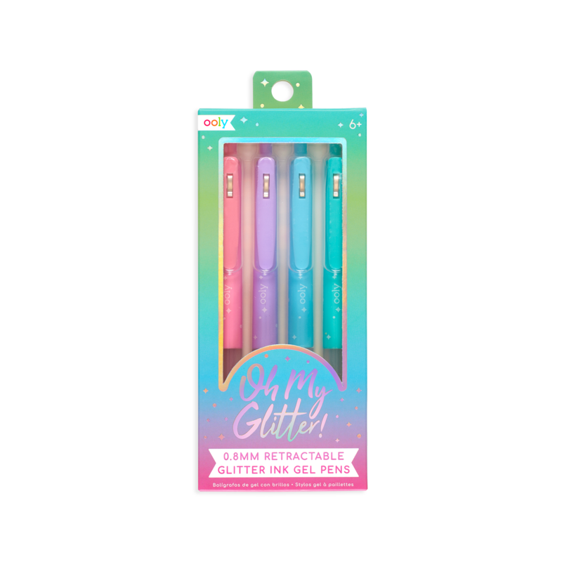 Fantastic Oh My Glitter! Gel Pen Set with 4 Retractable Glitter Pens